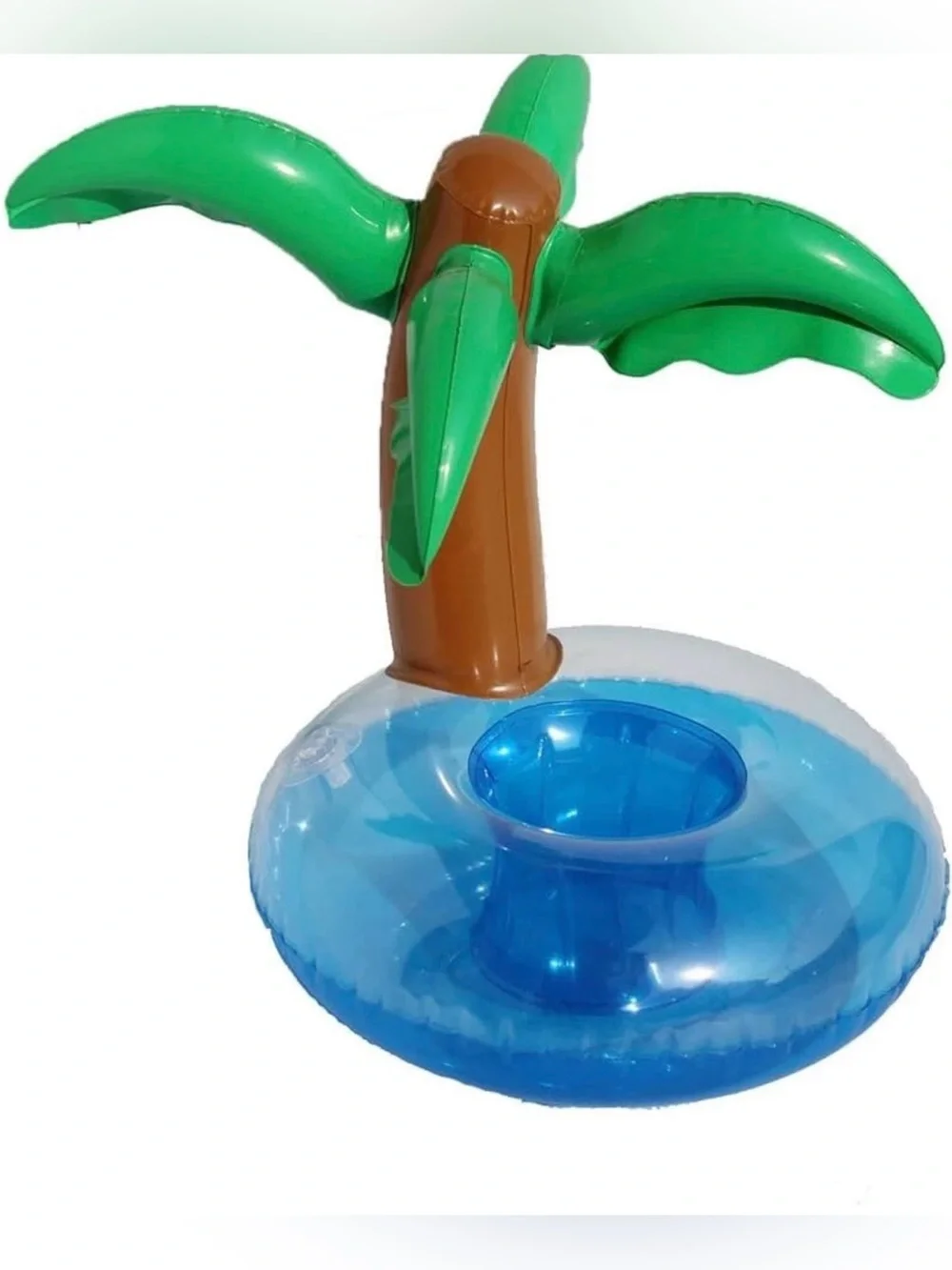New Inflatable Drink Holder 4 Pack - Palm Tree Design